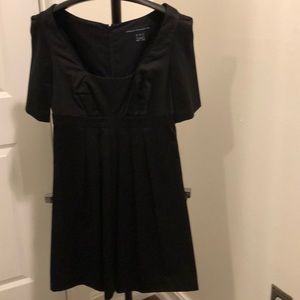 French Connection Black satin dress short sleeve.
